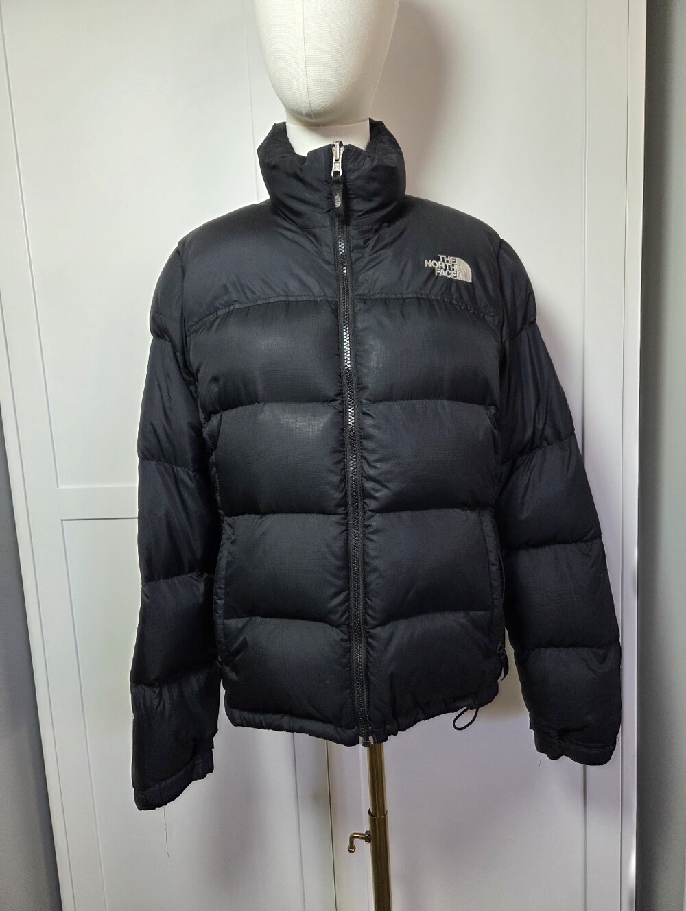 Vintage Y2K The North Face TNF 700 Nupste Puffer Jacket Womens Sz Medium Black